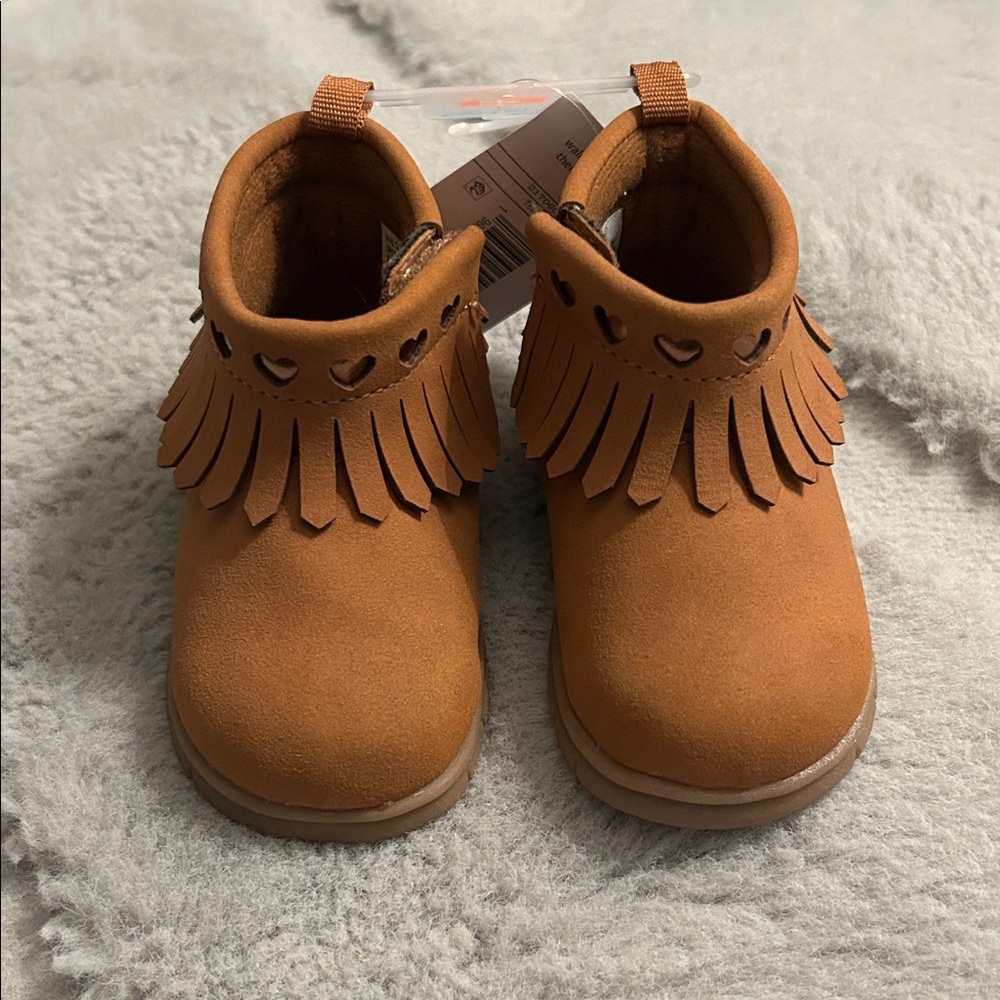 NEW Carter's Baby Girls' Tan Boots, Size 4